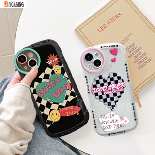 เคสโทรศัพท์มือถือแบบนิ่ม ใส กันกระแทก ลายกราฟฟิตี้ Nice Day Love Heart แฟชั่น สําหรับ iPhone 14 Pro MAX 12 13 11 XR XS MAX 6 6S 7 8 Plus