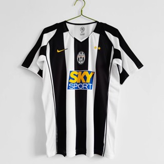 เสื้อกีฬาแขนสั้น ลายทีมชาติฟุตบอล Juventus 04 05 ชุดเหย้า สไตล์วินเทจ