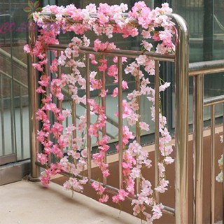 【COLORFUL】Artificial Cherry Rattan Fake Flower Hanging Garland Blossom Rattan Home Decor Wedding Ready stock