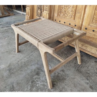 teak wood Bench  #เก้าอี้ม้านั่ง  เก้าอี้ไม้สัก  โมเดิร์นสไตล์วินเทจ