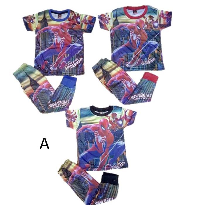 9201 SPIDERMAAN MICRO JERSEY PAJAMAS KIDS CHILDREN SLEEPWEAR BOY DESIGN NIGHTWEAR