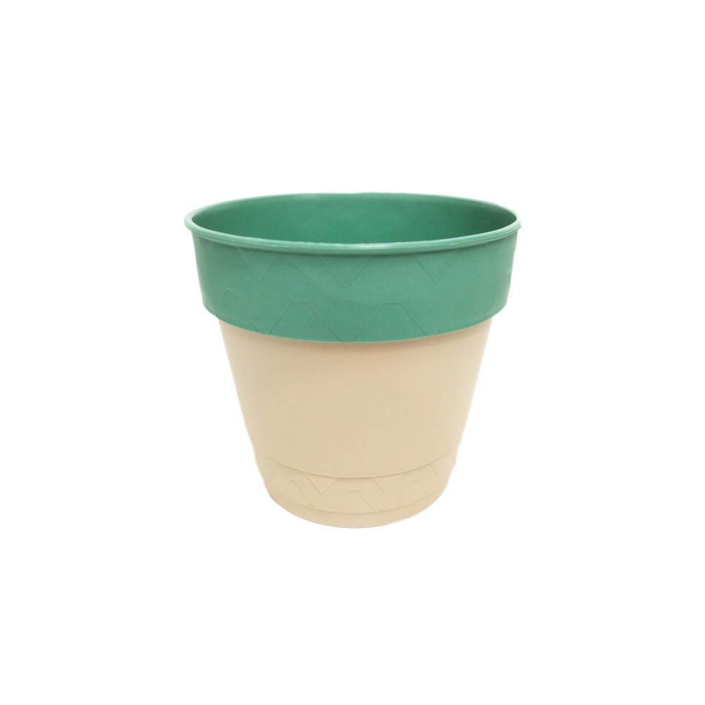 GlobalHouse Tree O กระถางต้นไม้ทรงกลม ขนาด17*15CM รุ่นKD2803-MX สีเขียว-สีเหลืองอ่อน สินค้าของแท้คุณ