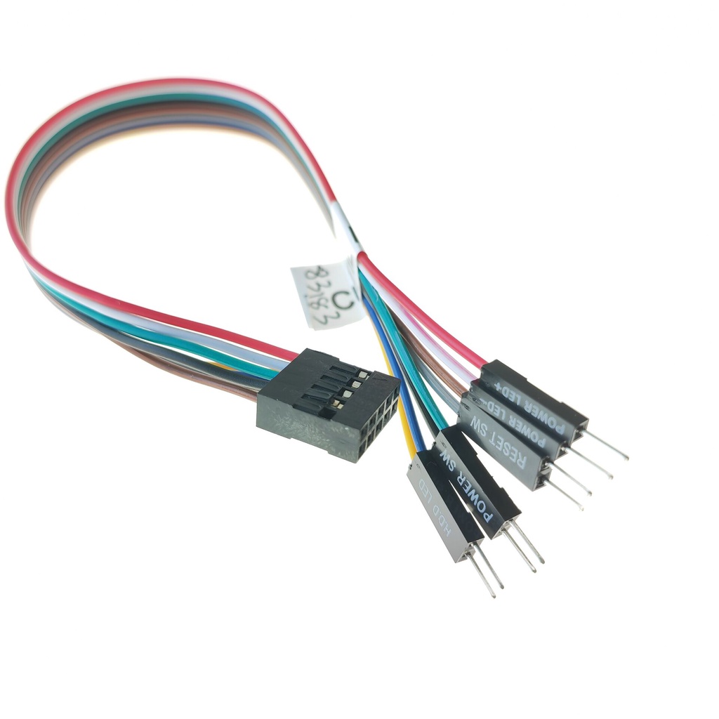 9pin แบบบูรณาการ ATX เมนบอร์ดจัมเปอร์สายต่อรีเซ็ตไฟ SW สวิทช์ HDD LED 20 ซม.