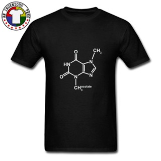 เสื้อยืด ผ้าฝ้าย พิมพ์ลาย Theobromine Molecule Chocolate สําหรับผู้ชาย