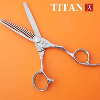 ส่งตรงจากบริษัทผู้ผลิต TITAN Professional Hairdressing กรรไกรช่างทำผมกรรไกรตัดผมผม Shear ผมบางกรรไกร ATS314เหล็ก