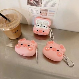 เคสหูฟังบลูทูธ แบบนิ่ม ลายหมูน่ารัก 3D สีชมพู สําหรับ Airpods 1 2 3 Pro I12 I13 Inpods 12 13 Pro