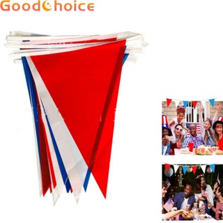 【Good】50xBanner 18m Bunting Jubilee Flags Red/White/Blue Street Party Banner Decorate【Ready Stock】