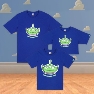 Disney Toy Story Green Man Family Men Women Crop &amp; Kids T-Shirt -เสื้อยืดครอบครัวดิสนีย์ ทอย สตอรี่ เอเลี่ยน ผู้ชาย ครอป