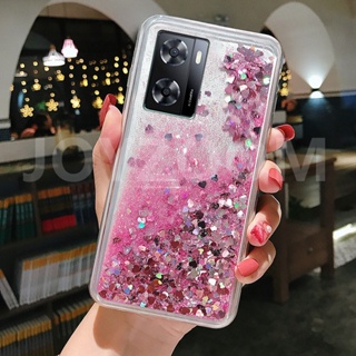 เคส OPPO A77S A57 4G วิบวับ ของเหลว ทรายดูด กลิตเตอร์ ซิลิโคนใส เคสด้านหลัง