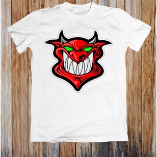 【Available】เสื้อยืดคู่รัก พิมพ์ลายการ์ตูน Hotdiablo Satan Face สําหรับทุกเพศ_04