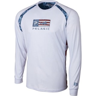 Pelagic Vaportek เสื้อตกปลา แขนยาว ลายพราง ประสิทธิภาพสูง กันแดด