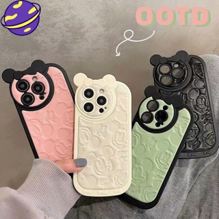 เคสโทรศัพท์มือถือหนังนิ่ม ลายการ์ตูนมิกกี้เมาส์ 3D สําหรับ IPhone 14 13 12 Pro Max 14plus 11