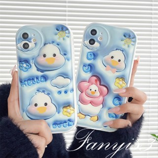 เคสโทรศัพท์มือถือ ลายเป็ด 3D สําหรับ OPPO A78 A17 A17k A77 A77s A57 A76 A96 A16 A16s A16k A15 A15s A54 A74 A55 A95 A94 A93 A53 A33 A32 A5 A9 2020 A3s A5s Reno 7Z 7 6Pro 5 F11 F9Pro ผ้าคลุม