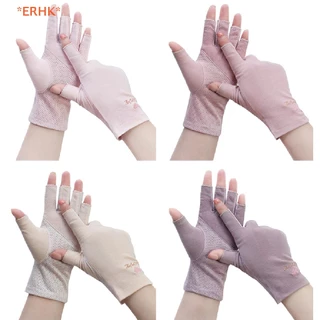 ERHK> 1 คู่ถุงมือป้องกันรังสียูวีถุงมือ UV Fingerless Nail Nail Art Tool ใหม่