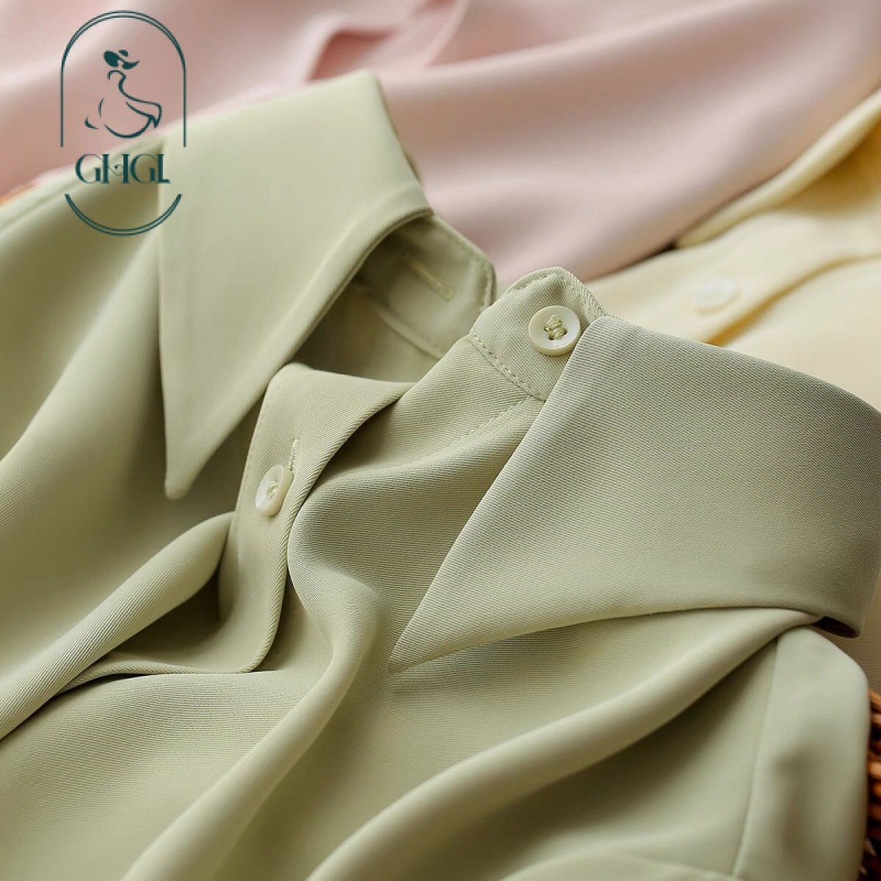 GHGlพร็อพคอมพิวเตอร์สปริง จํากัด สี!เสื้อเชิ้ตแขนยาวลําลอง คอปก ทรงตรง ไม่ติดเหล็ก เข้ากับทุกการแต่งกาย แฟชั่นฤดูใบไม้ผลิ สไตล์คลาสสิก สําหรับผู้หญิง 2023