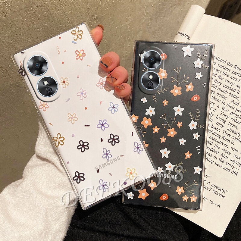 ใหม่ เคสป้องกันโทรศัพท์มือถือ TPU แบบนิ่ม ลายดอกไม้สีเหลือง สําหรับ OPPO Reno 8 8T 8 T A78 A17K 4G 5G 2023 A78 8T