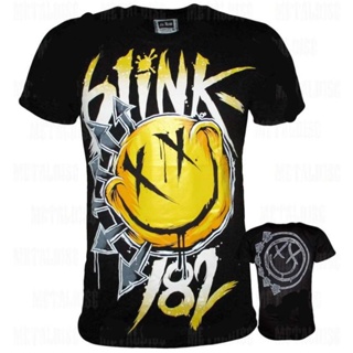 Blink 182 theROXX เสื้อยืดแขนสั้น ผ้าฝ้าย 100% พิมพ์ลายวงร็อค ไซซ์ S M L XL สไตล์ฮิปฮอป