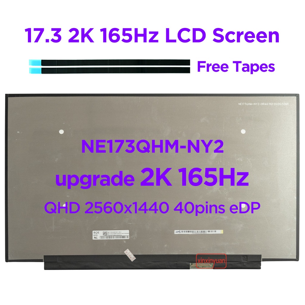 ใหม่ NE173QHM-NY2 NE173QHM-NY1 Fit NE173QHM NY3 NY4 NY5 17.3 นิ้ว QHD2K 165Hz แล็ปท็อปหน้าจอ LCD 100
