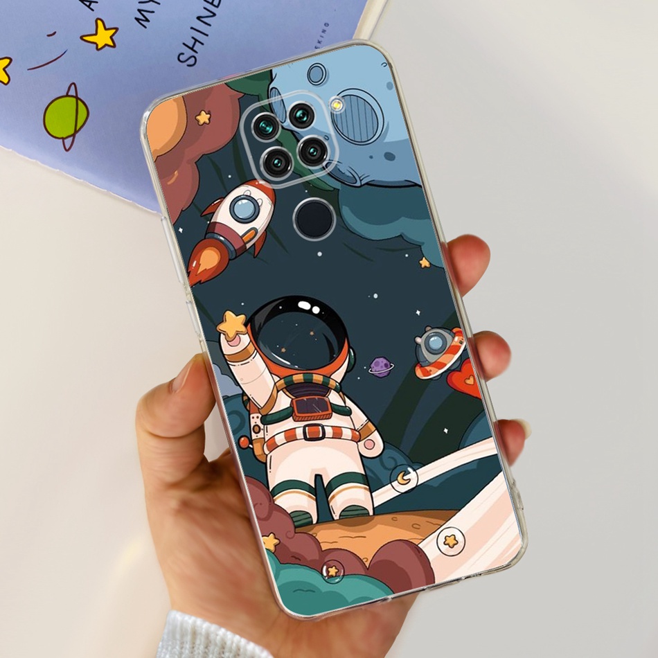 Xiaomi Redmi Note 9 9S Note9 Pro Max 9Pro เคสโทรศัพท์ซิลิโคน TPU แบบนิ่ม ลายแมวไดโนเสาร์น่ารัก