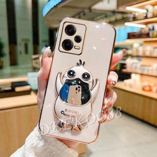 ใหม่ เคสโทรศัพท์มือถือนิ่ม ลายการ์ตูนเป็ดน่ารัก พร้อมขาตั้ง สําหรับ Xiaomi POCO X5 Pro 5G 2023 POCOX5 X5Pro