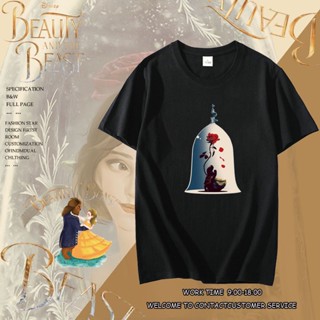 Disney เสื้อยืดคอกลม Beauty and the Beast เสื้อยืดแฟชั่น ใส่ได้ทั้งผู้ชาย-ผู้หญิง ใหม่ล่าสุด พร้อม 8869_01