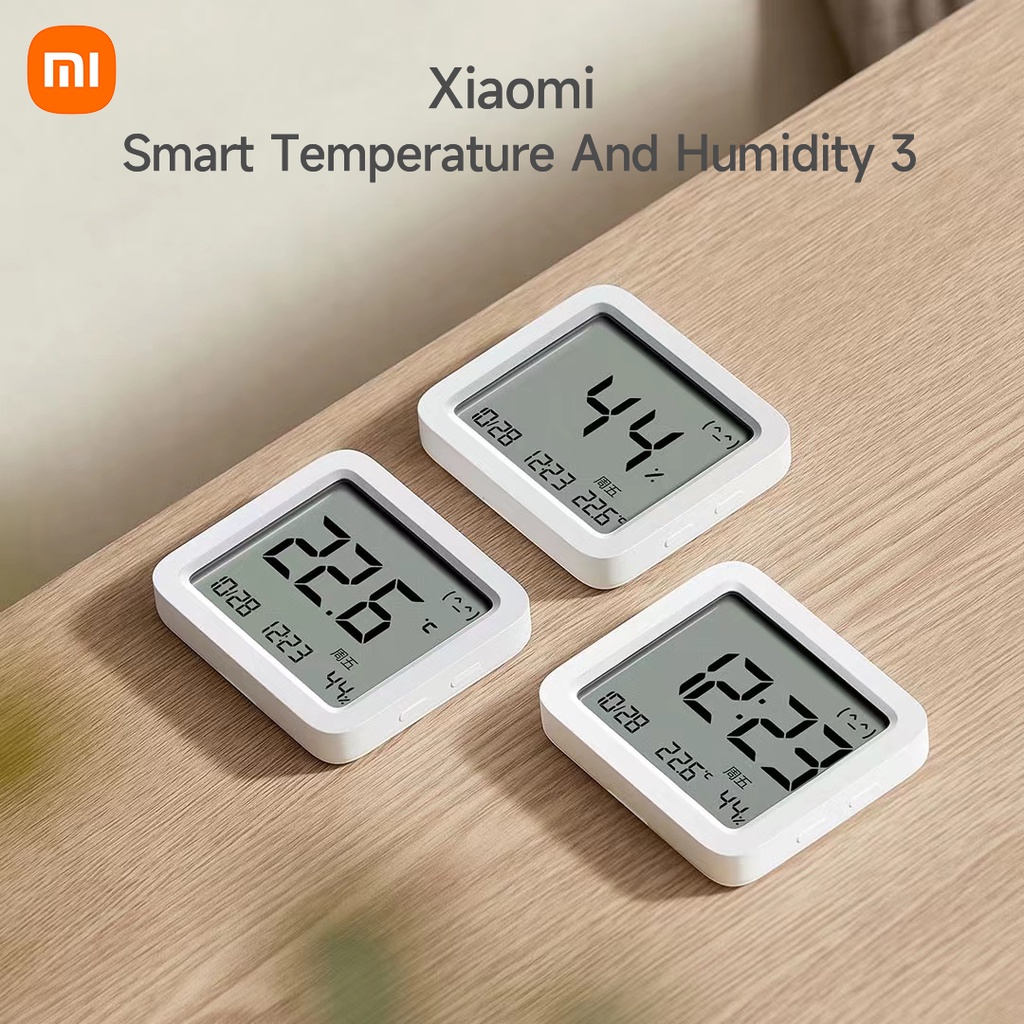 เครื ่ องวัดอุณหภูมิบลูทูธ Xiaomi 3 ไร ้ สายสมาร ์ ทไฟฟ ้ าดิจิตอลไฮโกรมิเตอร ์ อุณหภูมิและความชื ้ นทํางานร ่ วมกับ APP