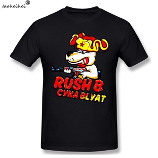 Minimalism Man T-Shirt O-Neck Rush B Cyka Blyat White Csgo Counter Strike Global Offensive Printed Large 2022_04