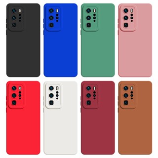 เคสโทรศัพท์มือถือ ซิลิโคน กันกระแทก สีพื้น ชมพู ดํา เขียว สําหรับ Huawei Nova 7 i 7i SE Pro Honor V30 V40 View 30 40