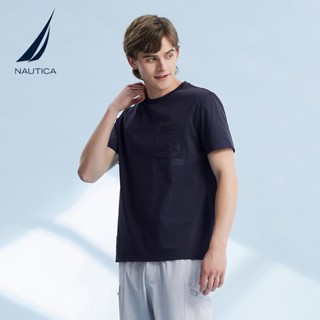 🔥 Nautica / Nordica ใหม่ เสื้อยืดลําลอง แขนสั้น คอกลม สําหรับผู้ชาย VM2194 🔥