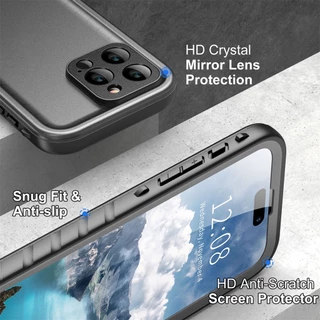 Sokusin เคสกันน้ําสําหรับ iPhone 17 16 15 14 11 12 13 Air Mini Pro Max เคสว่ายน้ําดําน้ําพร้อมสายคล้อง Full-Body หน้าจอป้องกันกล้อง