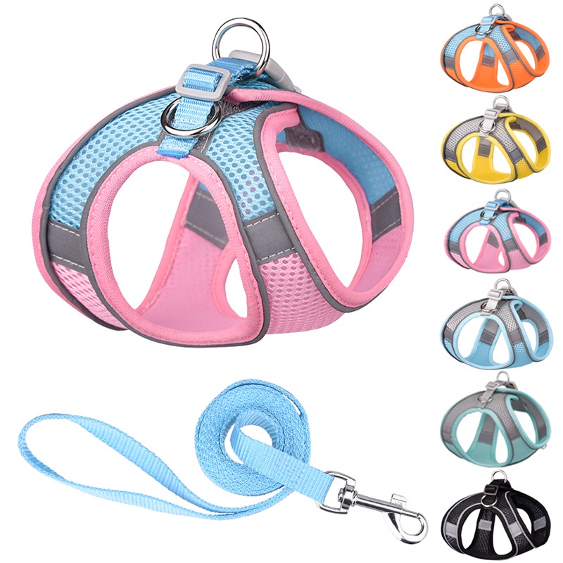 【Muhsinpet】สายจูงสะท้อนแสง ขนาดเล็ก ขนาดกลาง ระบายอากาศได้ดี สําหรับสัตว์เลี้ยง สุนัข แมว