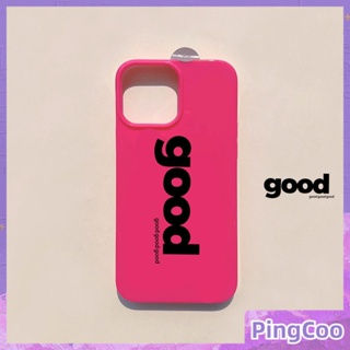 PingCoo - Candy Case For iPhone 14 13 12 11 Plus Pro Max XR TPU Soft Glossy Pink Case Creative Words Camera Protection Shockproof Back Cover