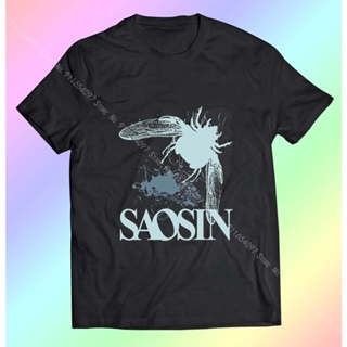 สุดยอดไฟ Saosin Usa Limited Edition Goth เสื้อผู้ชายเสื้อผ้าเสื้อผ้าคู่รัก Rock เสื้อโปโลผู้ชาย Tee  ลมขี้เกียจ