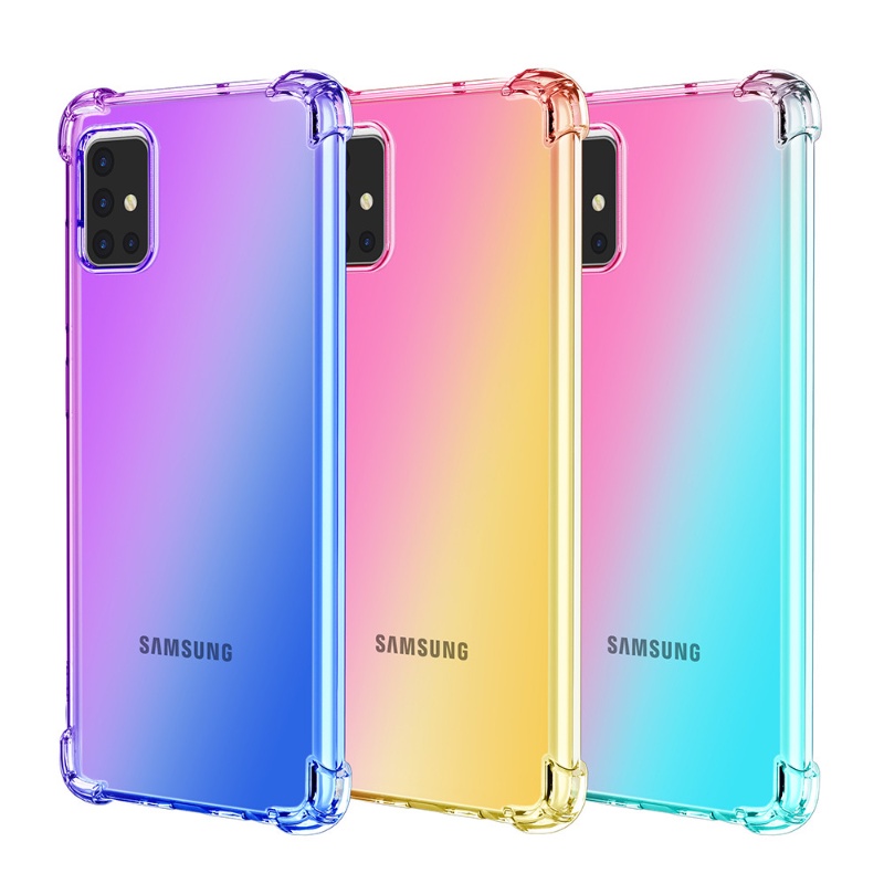 SAMSUNG ไล่โทนสีถุงลมนิรภัยเคสโทรศัพท์สําหรับSamsung A55 A35 5G A05S A15 A25 เคสโทรศัพท์กันกระแทกสํา