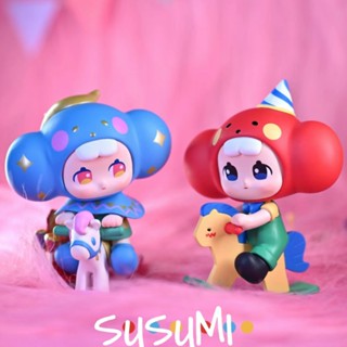 【ของแท้ พร้อมส่ง】popmart Susumi Magic House Series กล่องสุ่ม ฟิกเกอร์น่ารัก 2 ชิ้น