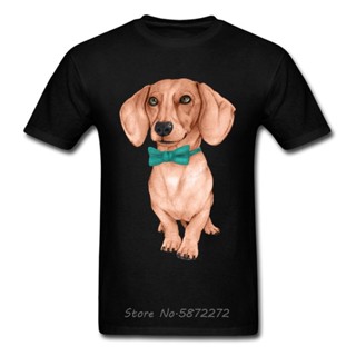 I Love My Dog Pet Animal T-Shirt Men Dachshund Wiener Dog Drawing Picture Tshirt Handsome Man Cute Teckel Cotton Te_02