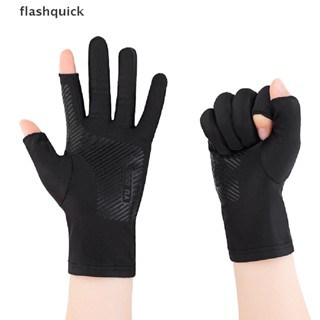 Flashquick ถุงมือตกปลา ผ้าเรยอน แบบแห้งเร็ว ระบายอากาศ กันลื่น สําหรับขับขี่