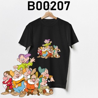 TSHIRT SNOW WHITE SEVEN DWARTS WOMEN MEN ANIME DISNEY CUTE BAJU LELAKI PEREMPUAN COTTON OVERSIZE B00207_01