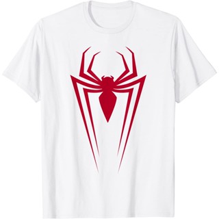 เสื้อยืดผ้าฝ้ายพิมพ์ลายแฟชั่น เสื้อยืดแขนสั้น พิมพ์ลายกราฟฟิค Marvel Spider-Man Icon C1 พรีเมี่ยม แฟชั่นสําหรับผู้ช_04