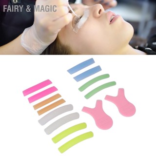 Fairy &amp; Magic 6 คู่แผ่นรองดัดขนตาซิลิโคนนำกลับมาใช้ใหม่ขนาดต่างๆ Professional Soft Safe Lash Lift Pads