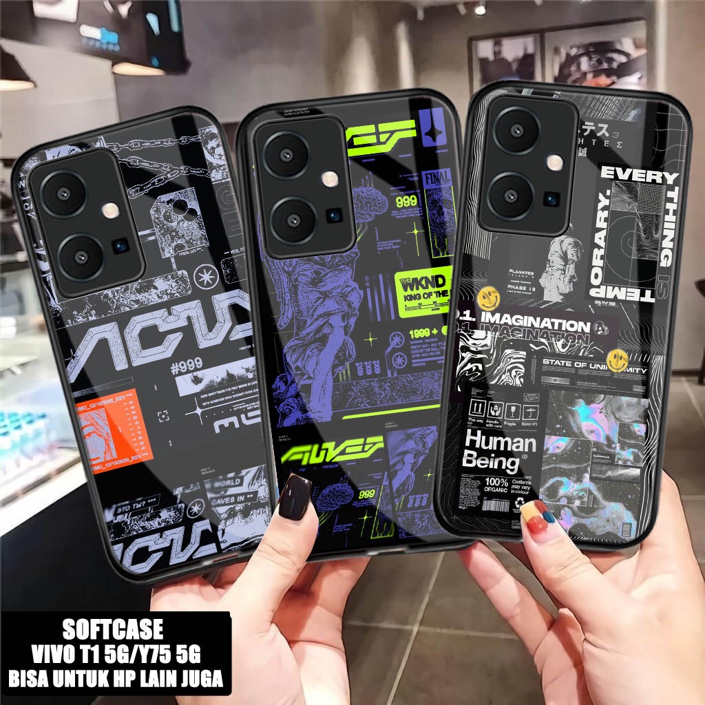 HP Hardcase 2d Glossy VIVO Y22 Y22S 2022 T1 5G Y75 5G [M160] เคส VIVO T1 5G Y75 5G - เคส Softcase Gl
