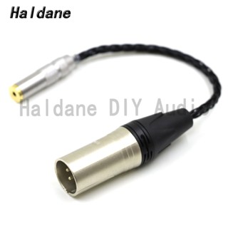 Haldane HIFI 7N อะแดปเตอร์สายเคเบิ้ลเชื่อมต่อเสียง ชุบเงิน 4pin XLR ตัวผู้ เป็น 2.5 มม. TRRS ตัวเมีย XLR เป็น 2.5 DIY