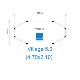 Naturehike Village 5.0 กราวชีท ตรงรุ่น ขนาดเต็นท์