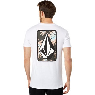 เสื้อยืดแขนสั้นลําลอง พิมพ์ลาย Volcom สีขาว แฟชั่นฤดูร้อน สําหรับผู้ชาย