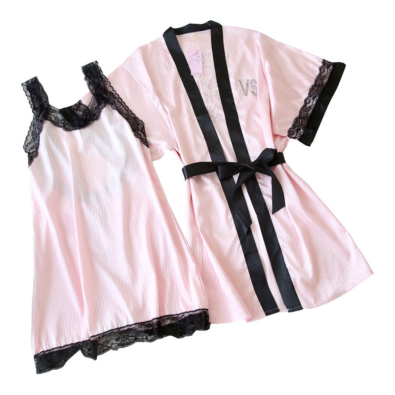 Vs Victoria's Secret ชุดนอน ผ้าไหมซาติน ลูกไม้ เซ็กซี่ สําหรับผู้หญิง
