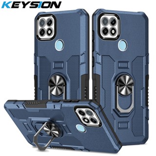 Keysion เคสโทรศัพท์มือถือ กันกระแทก พร้อมแหวนขาตั้ง สําหรับ Realme C21Y C25Y C21 C20 C11 2021 C12 C15 C25S