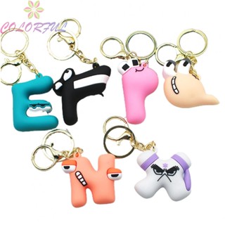 【COLORFUL】Alphabet Legend Keychain New Alphabet Plush doll Keychain toy cartoon key pendant