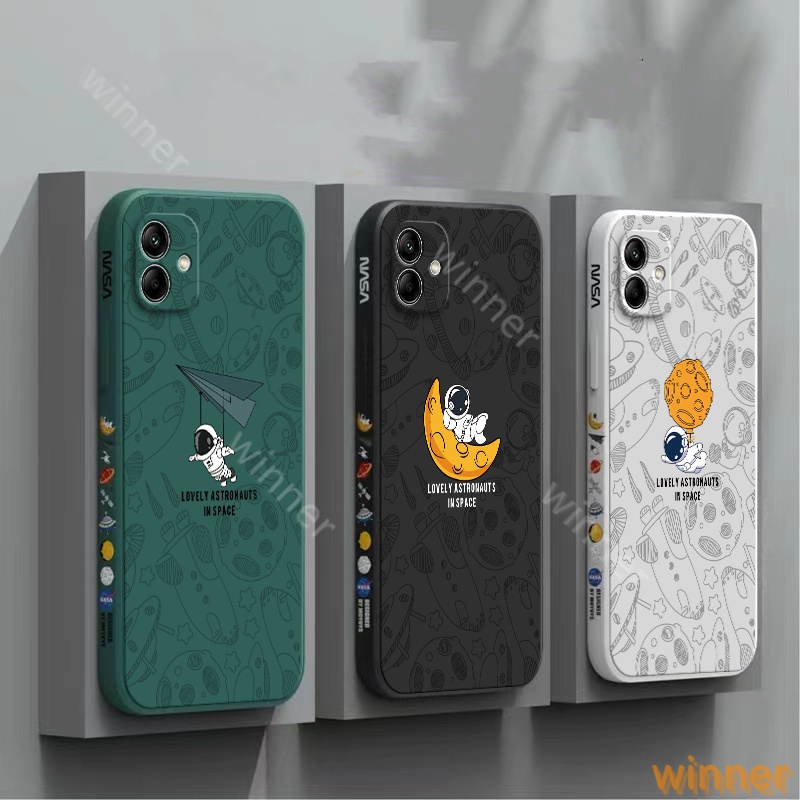 เคส Samsung A04E A04 A04S A03 A14 A34 A54 โทรศัพท์มือถือ ลายธีมนักบินอวกาศ สําหรับ TKR