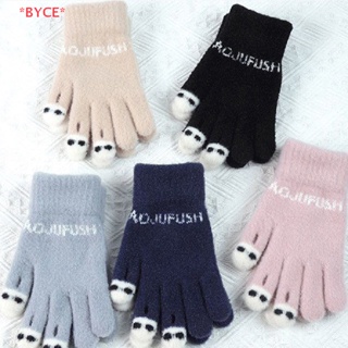 Byce&gt; ถุงมือผ้าขนสัตว์ถัก แบบหนา หน้าจอสัมผัสน่ารัก ให้ความอบอุ่น แฟชั่นฤดูหนาว สําหรับนักเรียน ผู้หญิง