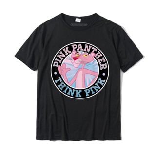 2023เสื้อยืดโอเวอร์ไซส์เสื้อยืด ผ้าฝ้าย พิมพ์ลาย Pink Panther Think สีชมพู ใส่สบาย อินเทรนด์สําหรับผู้ชาย 2022S-3XL